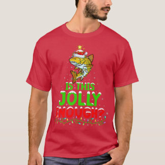 T-shirt L'Éclairage De Noël Est Ce Jolly Assez Redfish Chr