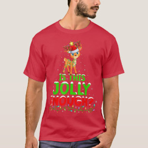 T-shirt L'Éclairage De Noël Est Ce Jolly Assez Reindeer Ch
