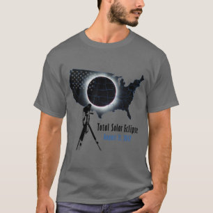 T-shirt L'éclipse solaire totale 2017 avec les Etats-Unis
