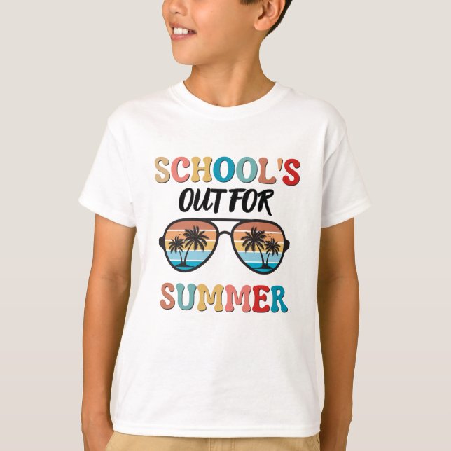 T-shirt L'école est dehors pour l'été (Devant)