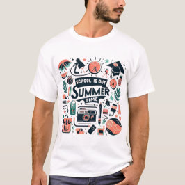 T-shirt L'école est finie - Amusements d'été