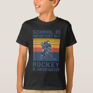 T-shirt L'École Est Importante Mais Le Hockey Est Importan