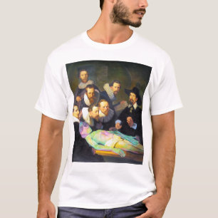 T-shirt Leçon d'anatomie de Rembrandt avec Alien Peinture 