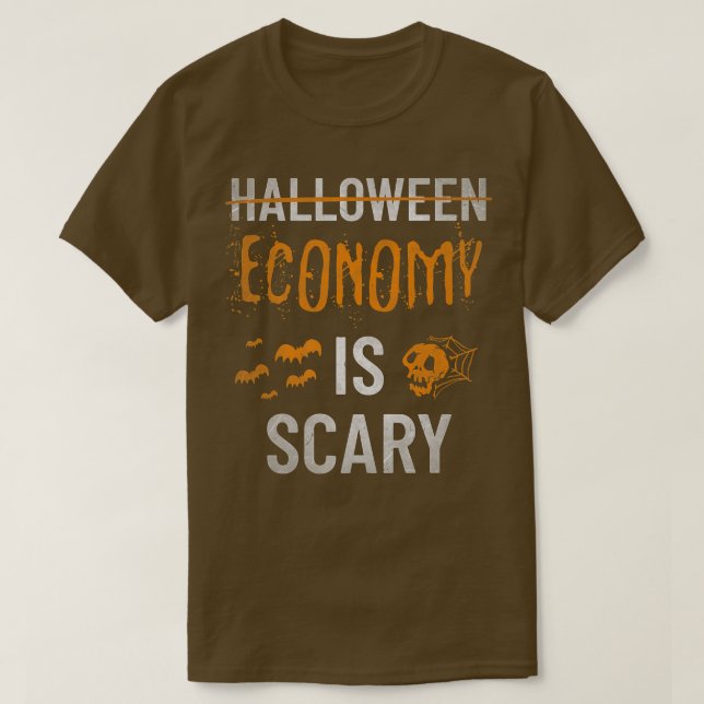 T-shirt L'Économie Est Effrayant Éffrayant Halloween Graph (Design devant)