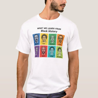 T-shirt Leçons d'histoire noire Graphique Inspirant