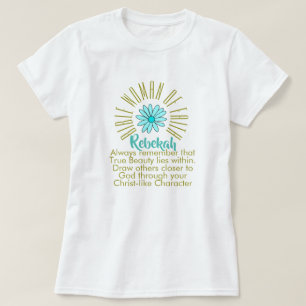 T-shirt Leçons pour les femmes de la Bible de foi Rebekah 