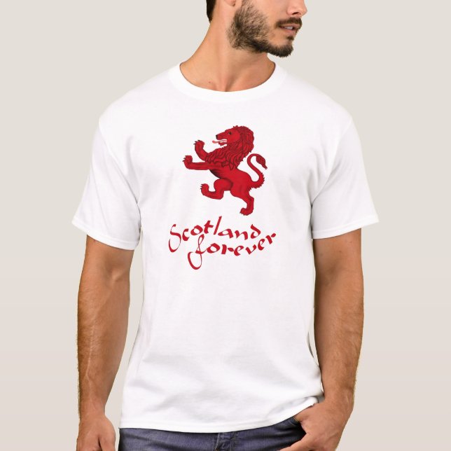 T-shirt L'Ecosse pour toujours, lion effréné (Devant)