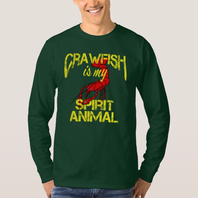 T-shirt L'écrevisse drôle est mon esprit Louisiane animale (Devant)