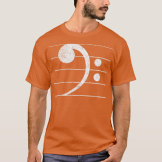 T-shirt Lecteur basse Bass Clef vintage