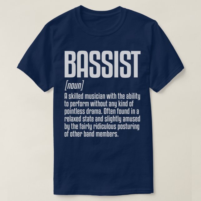 T-shirt Lecteur basse de musicien de définition Baid 1  (Design devant)