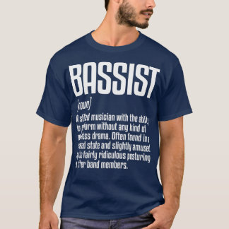 T-shirt Lecteur basse de musicien de définition Baid 1
