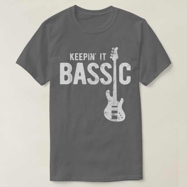 T-shirt Lecteur de basse de guitare de base Keeping It 191 (Design devant)