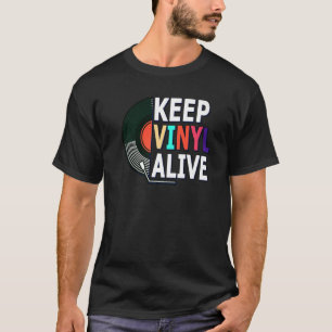 T-shirt Lecteur de disque musical vinyle stéréo A