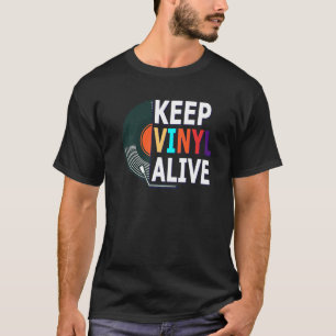 T-shirt Lecteur de disque musical vinyle stéréo A
