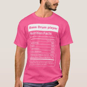 T-shirt Lecteur de tambour basse Nutrition Faits nutrition