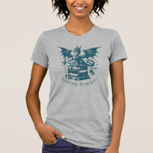 T-shirt Lecteur d'Imaginaire Dragon and Books
