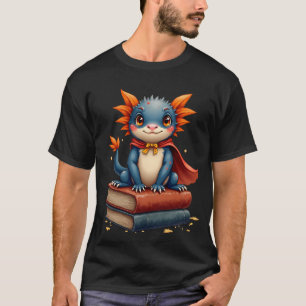 T-shirt Lecteur Superhéros Axolotl - Dark Academia BookTok