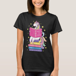T-shirt Lecture Bibliothèque Unicorne Lire Livres Lover Le