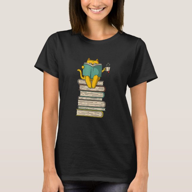 T-shirt Lecture Chat Book Ea Gi (Devant)