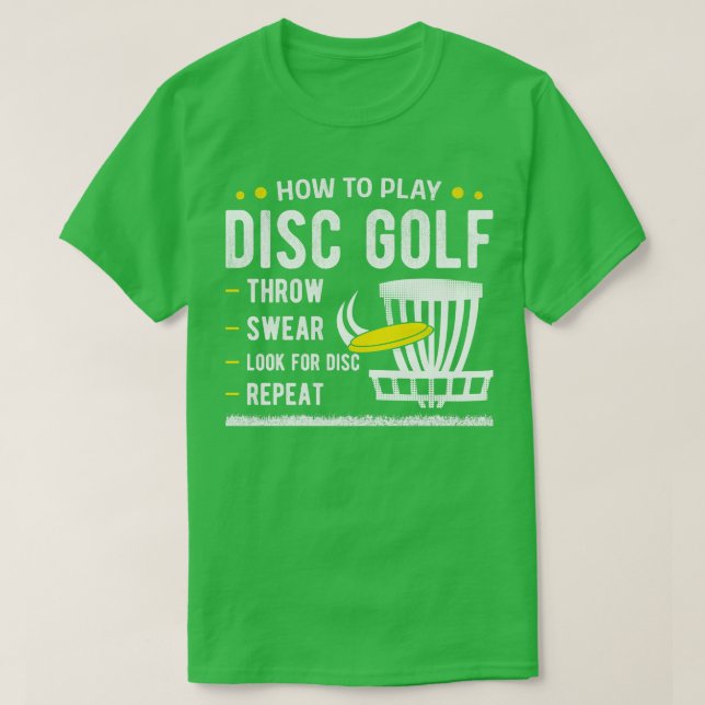 T-shirt Lecture de Disk Golf (Design devant)