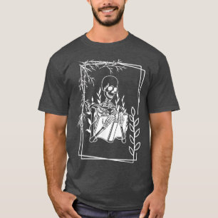T-shirt Lecture de livre Squelette, Louveur de livre, Club