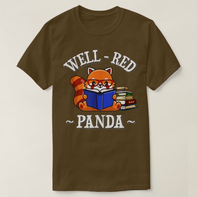 T-shirt Lecture de Panda Rouge (Design devant)