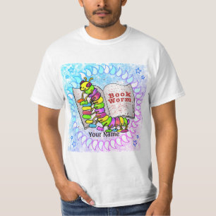 T-shirt Lecture de ver de livre