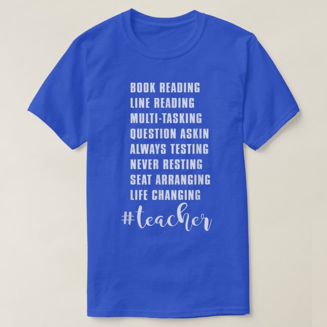 T-shirt Lecture ligne de livre Enseignant Funny Enseignant (Design devant)