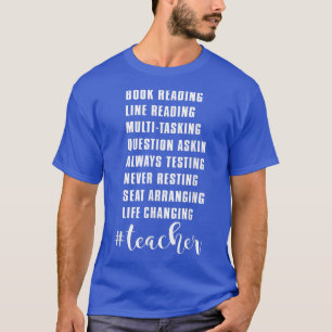 T-shirt Lecture ligne de livre Enseignant Funny Enseignant