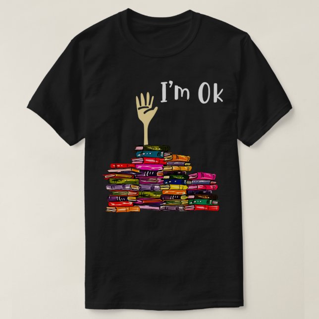 T-shirt Lecture Livres Librairie Lecteur Nerd Im Ok Enseig (Design devant)