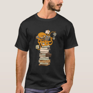T-shirt Lecture Octopus Thé Café Et Livres Cadeau