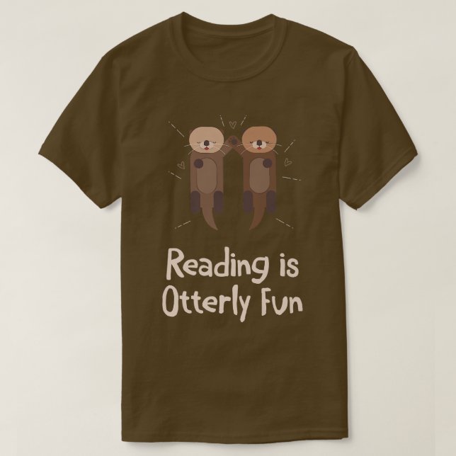T-shirt Lecture Otterly Fun Book Lover Otter Lover livre L (Design devant)