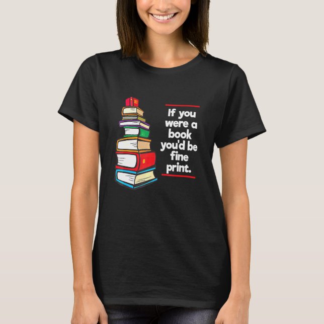 T-shirt Lecture ver de livre ver de livre Lecture Livres (Devant)