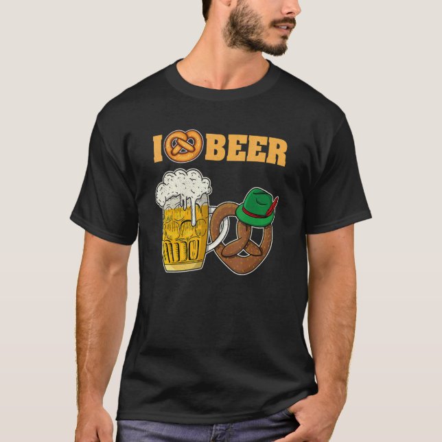T-shirt Lederhosen Dirndl Beer Beer Mug Volksfest Bavaria (Devant)