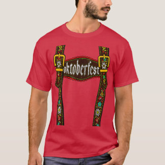 T-shirt Lederhosen Suspendants Oktoberfest Bavarian Munich
