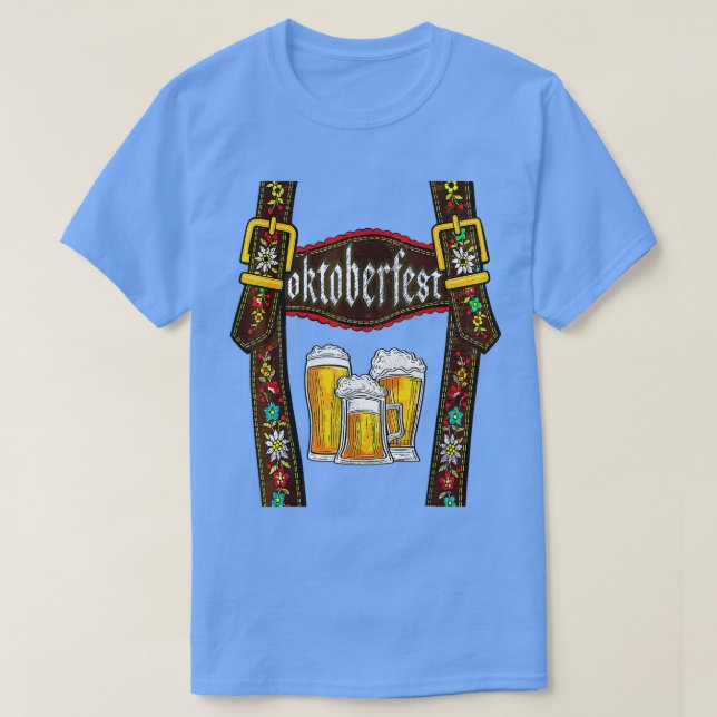 T-shirt Lederhosen Suspendants Oktoberfest Bavarian Munich (Design devant)