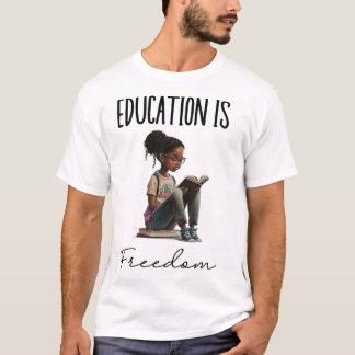 T-shirt L'éducation est la liberté Livres pour enseignants