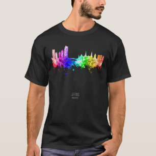 T-shirt Leeds England Skyline Skyscrapers