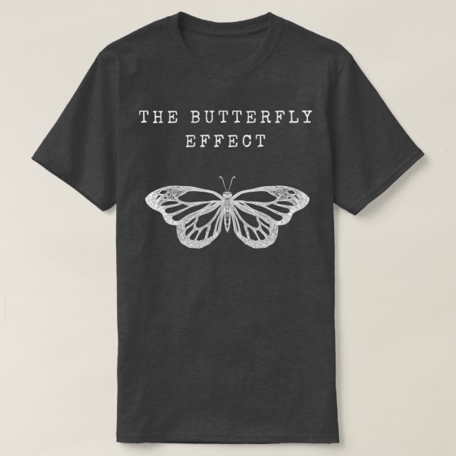 T-shirt L'effet papillon blanc (Design devant)