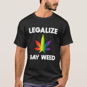 T-shirt Légaliser Gay Weed Rainbow Pride drapeau Lgbtq Coo