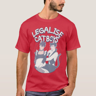 T-shirt Légaliser les Catboys fille d'anime