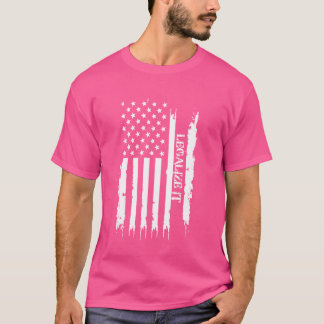 T-shirt Légaliser les Etats-Unis déprimés avec le drapeau 