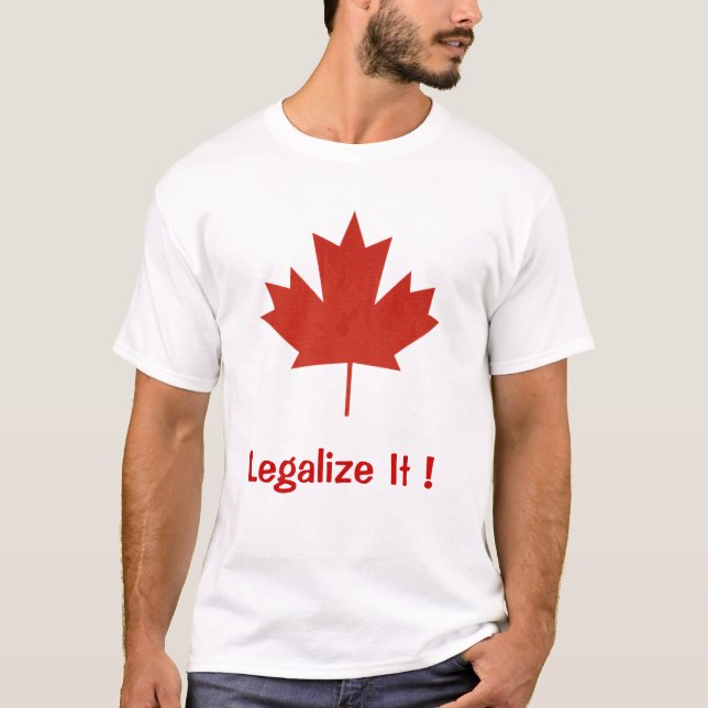 T-shirt Légalisez-le, Canada, feuille d'érable (Devant)