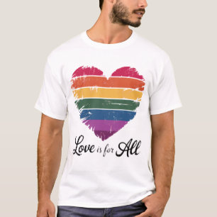 T-shirt L'égalité gay pride et le soutien l'amour est pour
