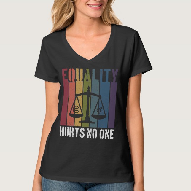 T-shirt L'égalité ne fait de mal à personne des droits de  (Devant)