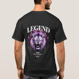 T-shirt Legend King – Graphisme Streetwear Lion Féroce
