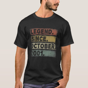 T-shirt Legend October 2001 20th Birthday