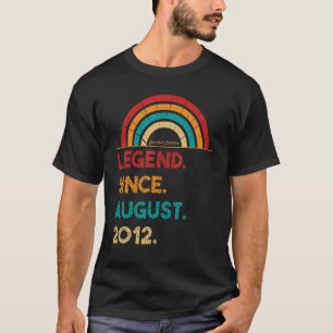 T-shirt Legend Since August 2012 10th Birthday  Born In 20