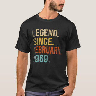 T-shirt Legend Since February 1969 53Th Birthday 53 Year O