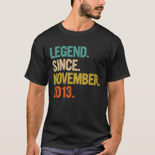T-shirt Legend Since Novembre 2013 9th Birthday 9 Years O